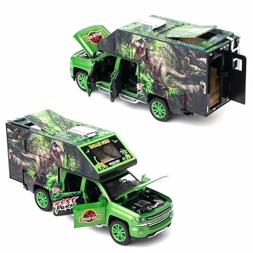 Jurassic Dinosaurs World  - Diecast Metal Car - Scale 1:32