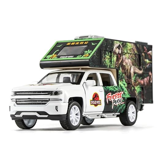 Jurassic Dinosaurs World  - Diecast Metal Car - Scale 1:32