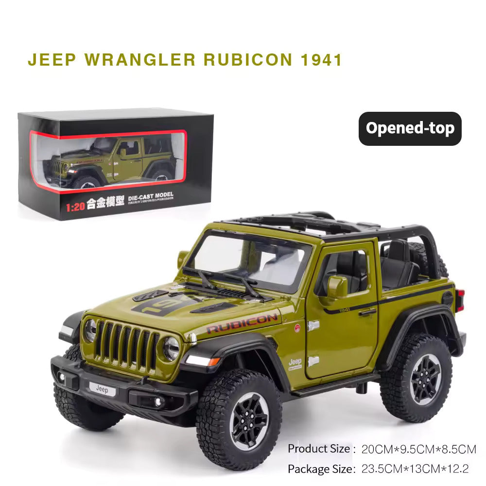 Jeep Wrangler Rubicon 1941 - Diecast Metal Car - Scale 1:24/1:32