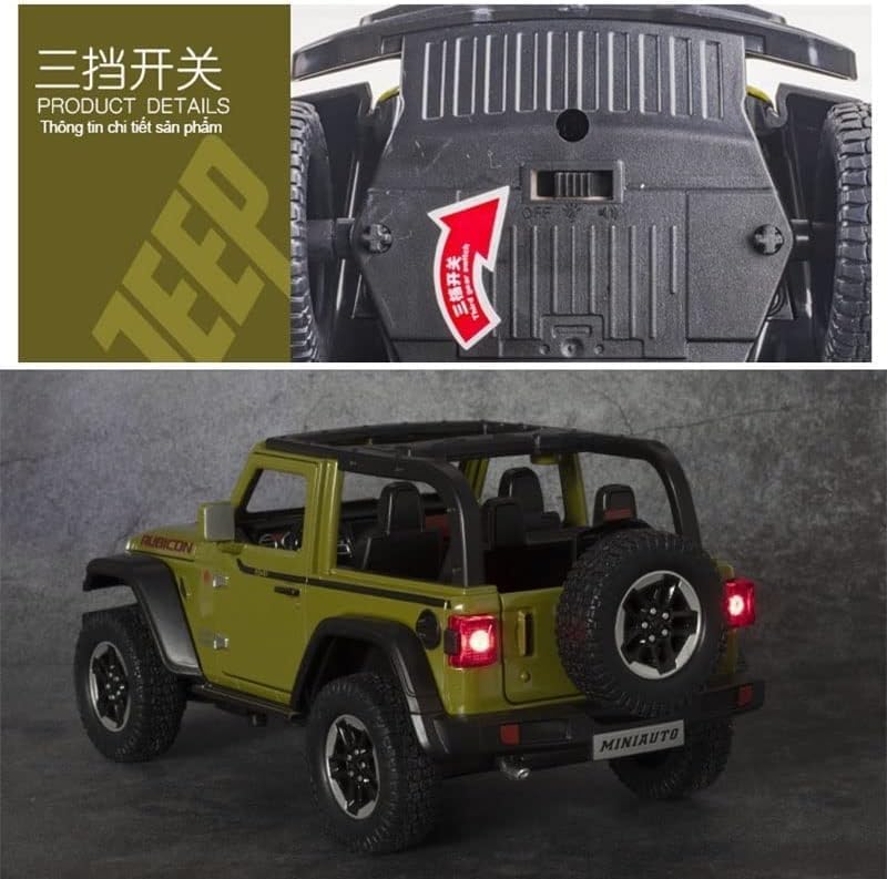 Jeep Wrangler Rubicon 1941 - Diecast Metal Car - Scale 1:24/1:32