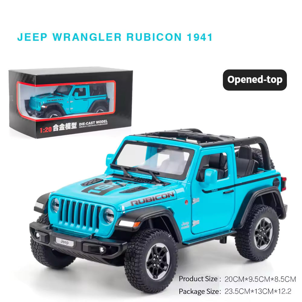 Jeep Wrangler Rubicon 1941 - Diecast Metal Car - Scale 1:24/1:32