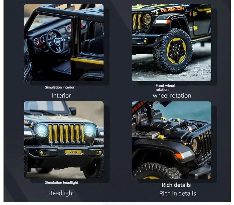 Jeep Wrangler Rubicon 1941 - Diecast Metal Car - Scale 1:24/1:32