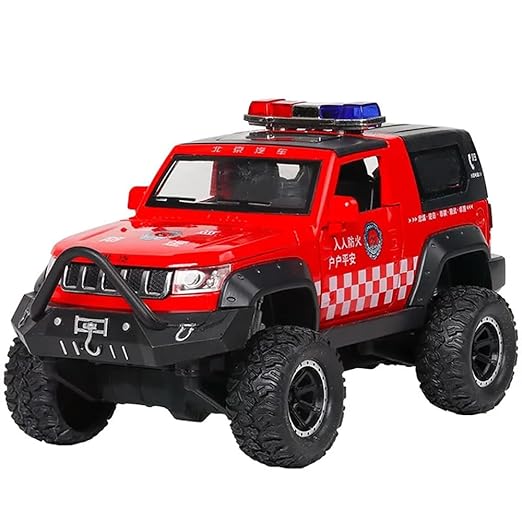 Jeep Police - Diecast Metal Car - Scale 1:24/1:32