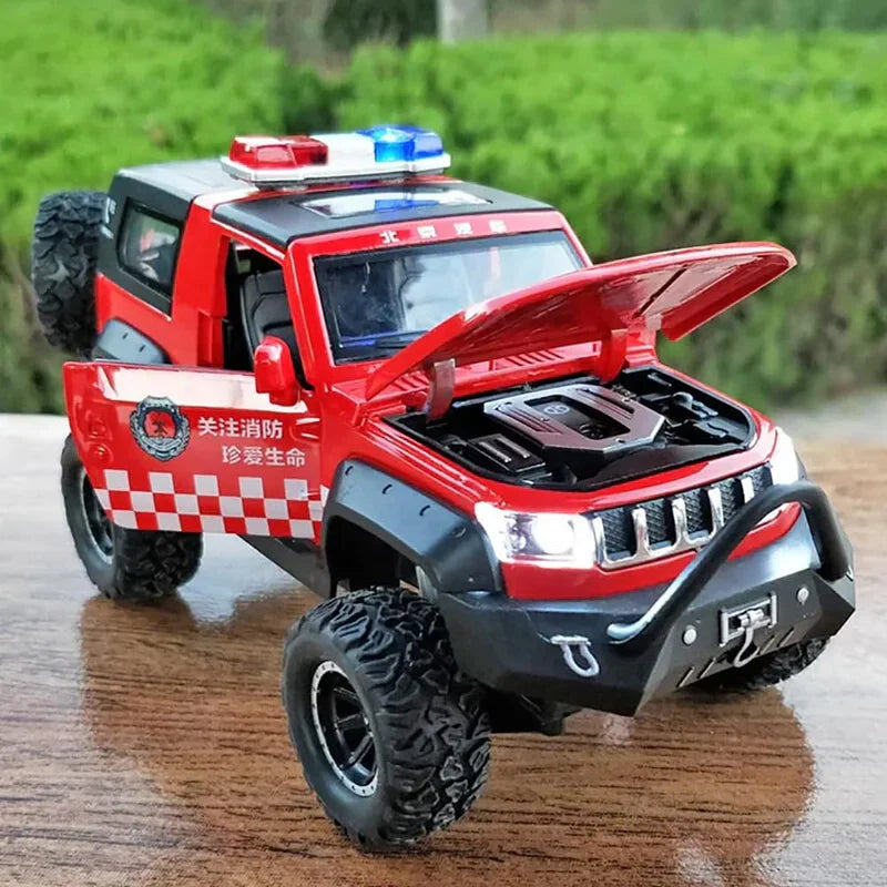 Jeep Police - Diecast Metal Car - Scale 1:24/1:32