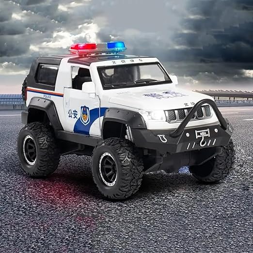 Jeep Police - Diecast Metal Car - Scale 1:24/1:32