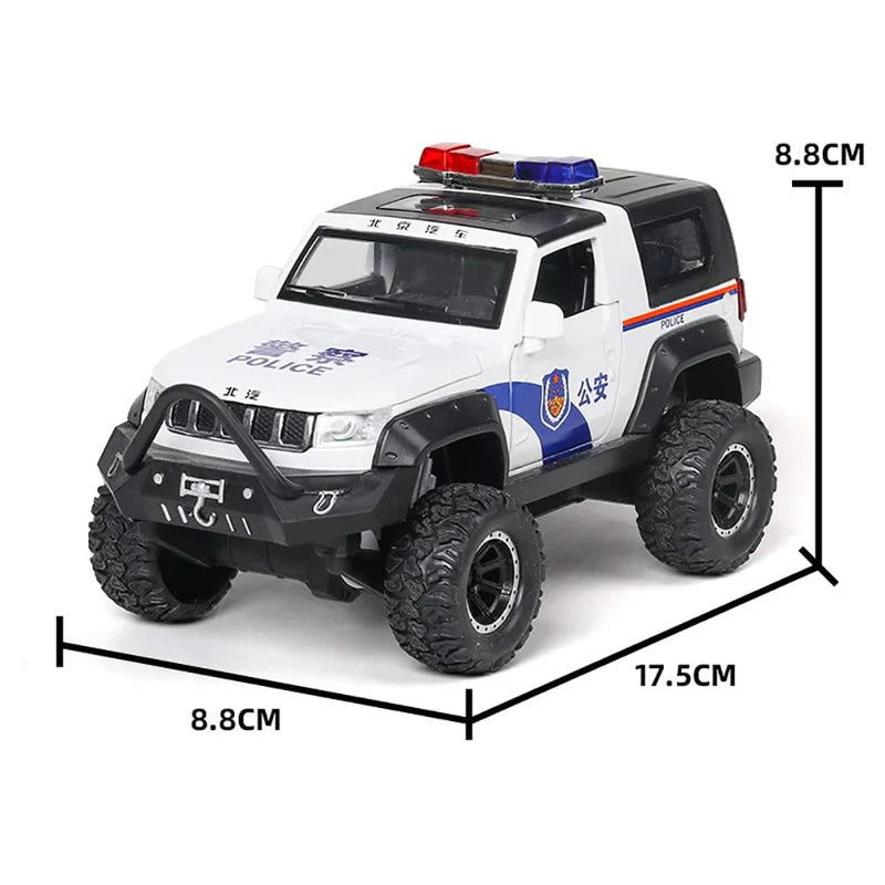 Jeep Police - Diecast Metal Car - Scale 1:24/1:32