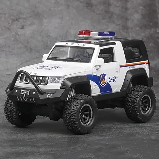 Jeep Police - Diecast Metal Car - Scale 1:24/1:32