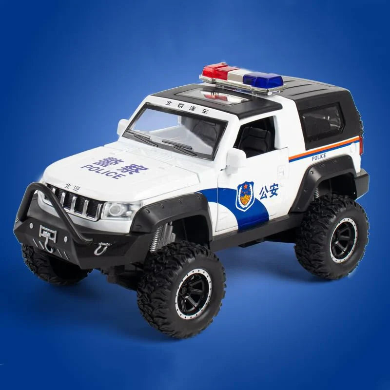 Jeep Police - Diecast Metal Car - Scale 1:24/1:32