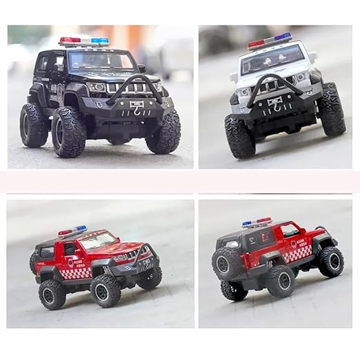 Jeep Police - Diecast Metal Car - Scale 1:24/1:32