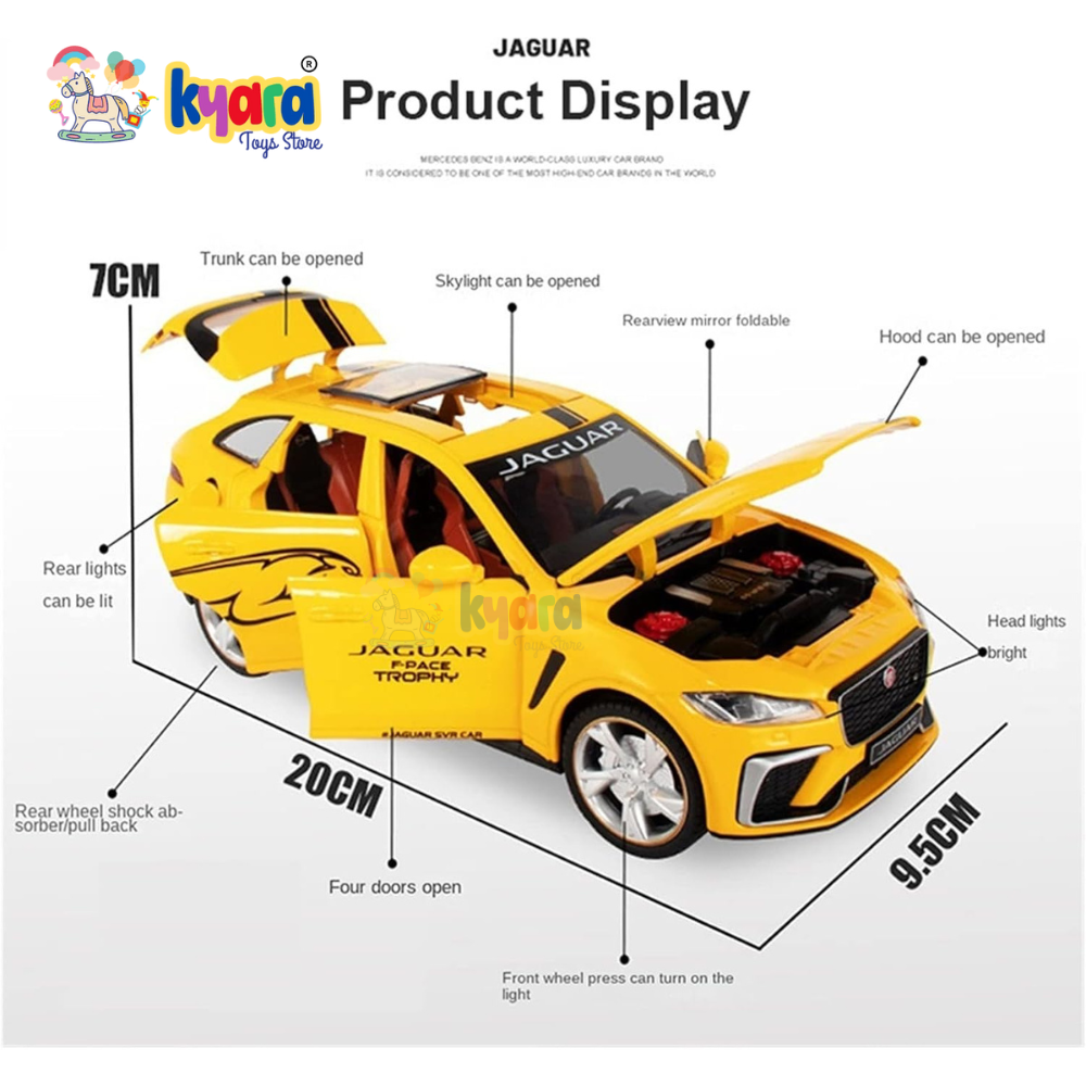 Jaguar F-pace Svr Suv - Diecast Metal Car - Scale 1:24