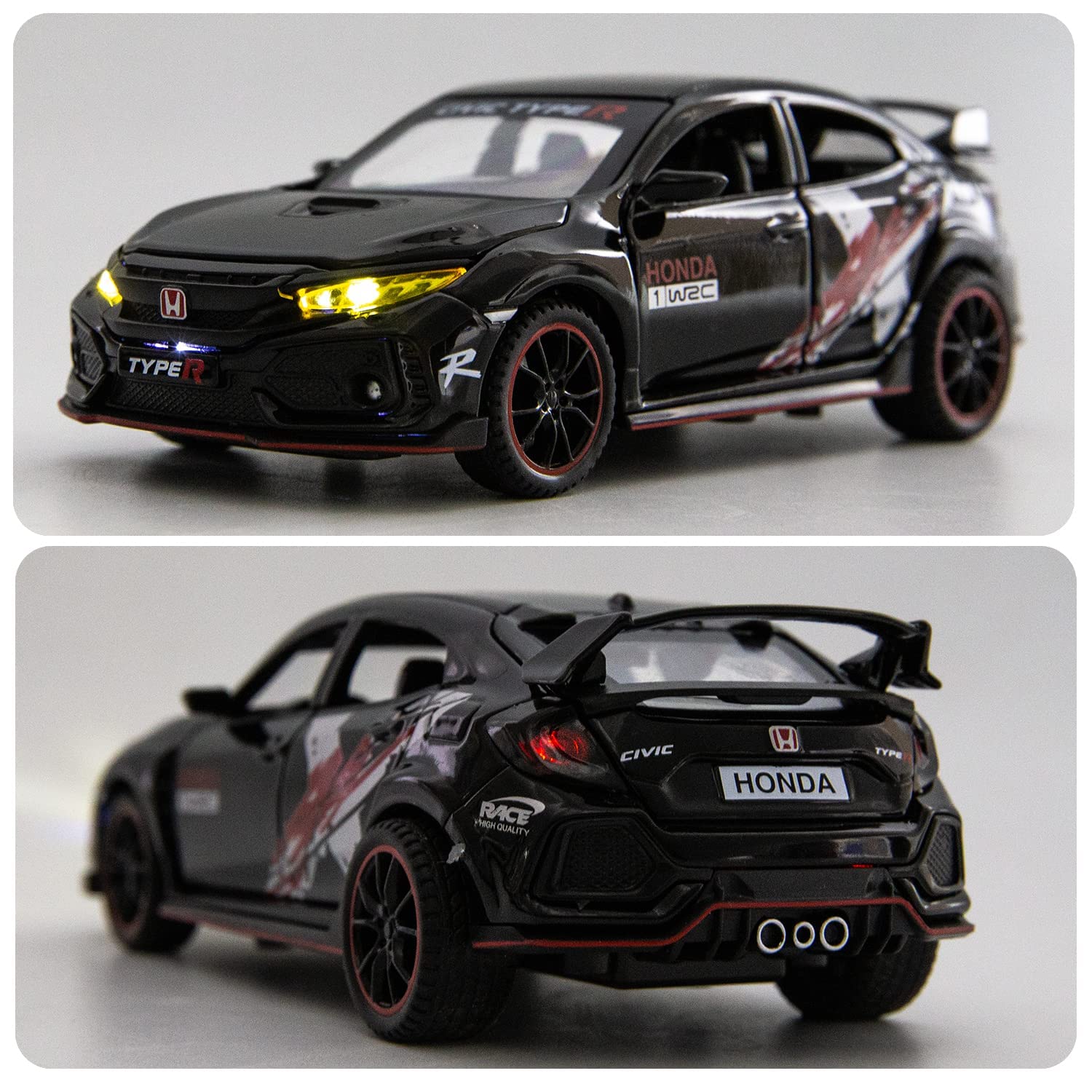 HONDA CIVIC TYPE-R- Diecast Metal Car - Scale 1:32