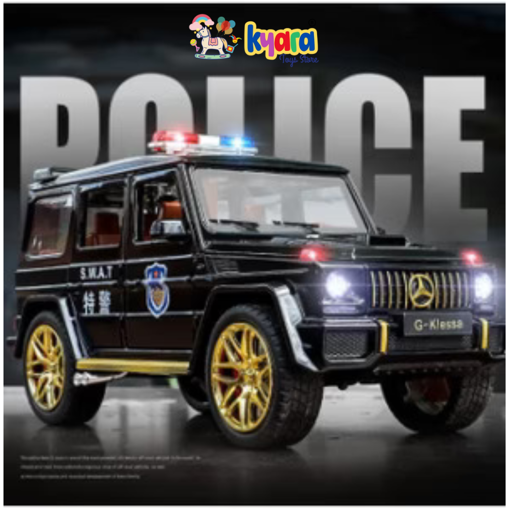 G Wagon Police Jeep  - Diecast Metal Car - Scale 1:24/1:32