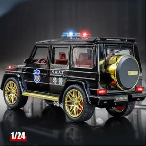 G Wagon Police Jeep  - Diecast Metal Car - Scale 1:24/1:32