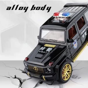 G Wagon Police Jeep  - Diecast Metal Car - Scale 1:24/1:32