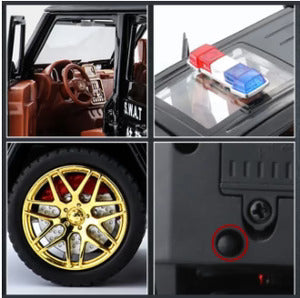 G Wagon Police Jeep  - Diecast Metal Car - Scale 1:24/1:32