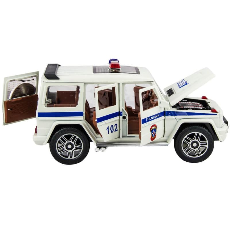 G Wagon Police Jeep  - Diecast Metal Car - Scale 1:24/1:32