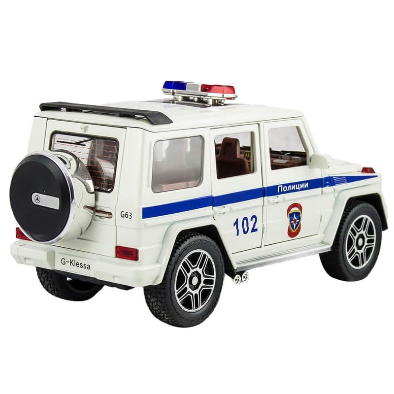 G Wagon Police Jeep  - Diecast Metal Car - Scale 1:24/1:32