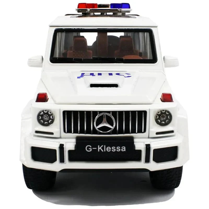 G Wagon Police Jeep  - Diecast Metal Car - Scale 1:24/1:32