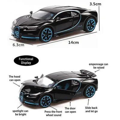 Bugatti Chiiron - Diecast Metal Car - Scale 1:32