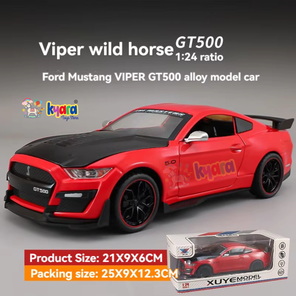 Ford Mustang Viper Gt500  - Diecast Metal Car - Scale 1:24