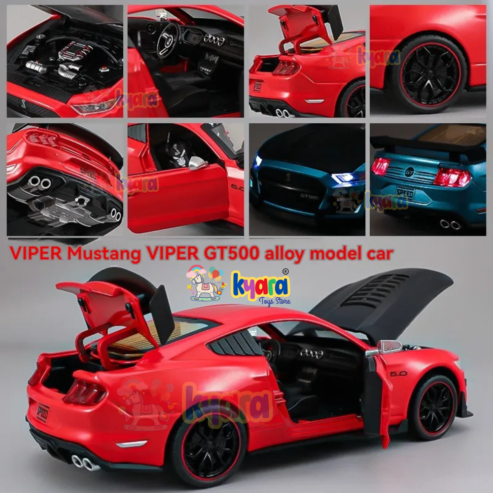 Ford Mustang Viper Gt500  - Diecast Metal Car - Scale 1:24