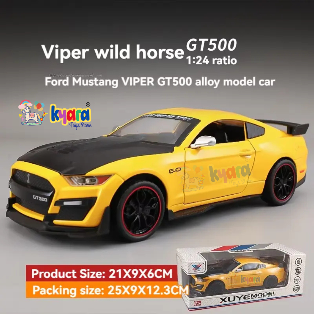 Ford Mustang Viper Gt500  - Diecast Metal Car - Scale 1:24