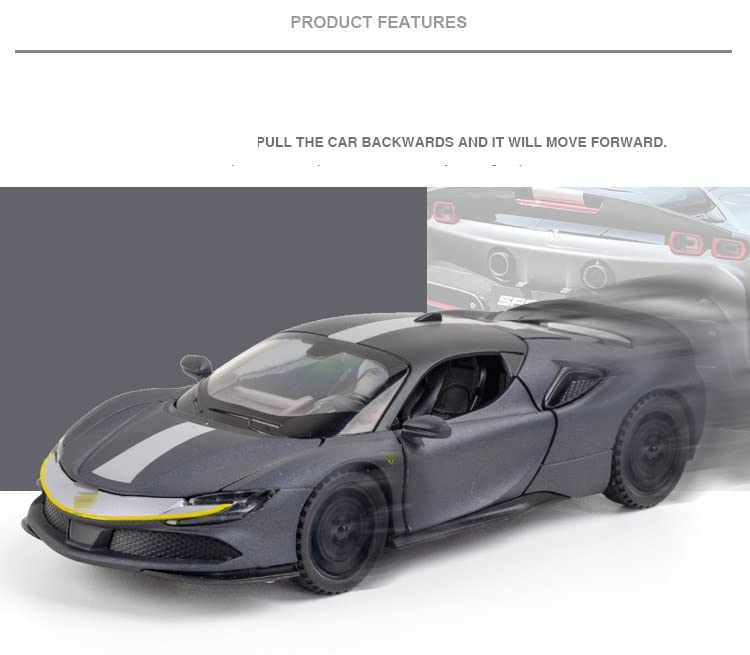 Ferrari Sf90- Diecast Metal Car - Scale 1:24/1:32