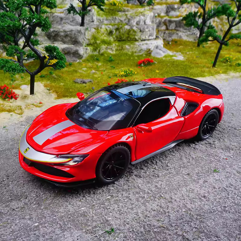 Ferrari Sf90- Diecast Metal Car - Scale 1:24/1:32
