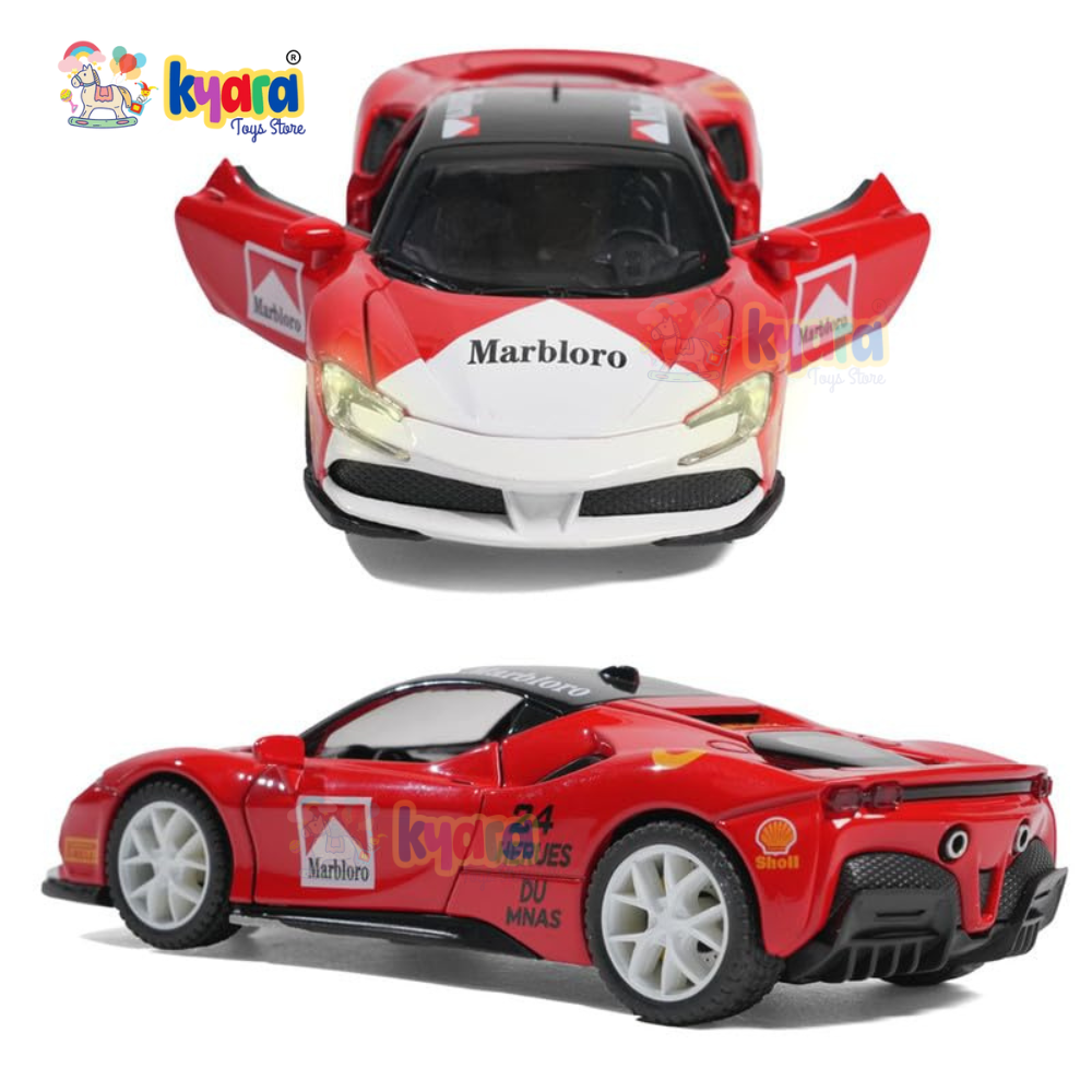 Ferrari SF90 Marlboro Race  - Diecast Metal Car - Scale 1:32