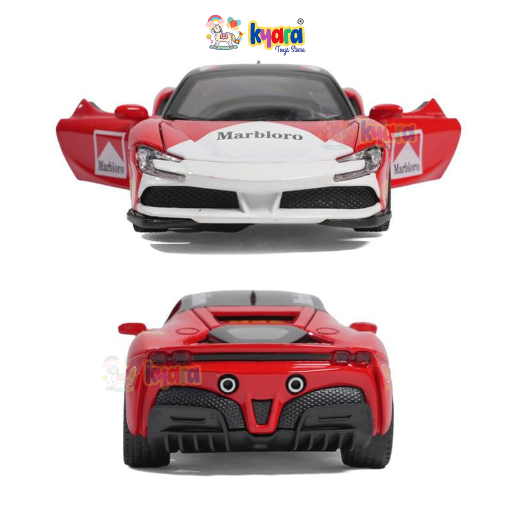 Ferrari SF90 Marlboro Race  - Diecast Metal Car - Scale 1:32