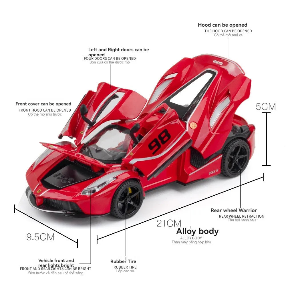 Ferrari FXXK - Diecast Metal Car - Scale 1:24