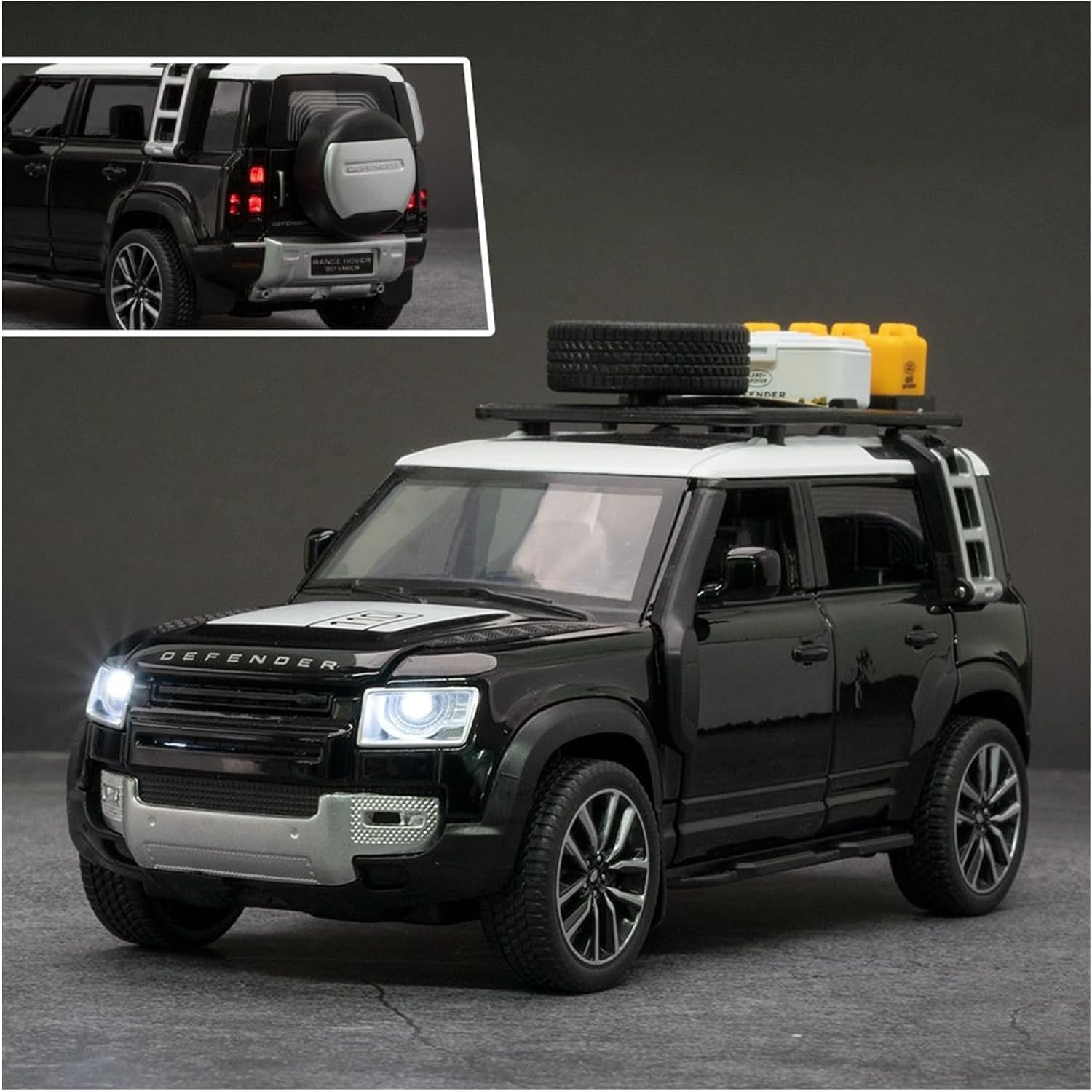 Defender Camping - Diecast Metal Car - Scale 1:24