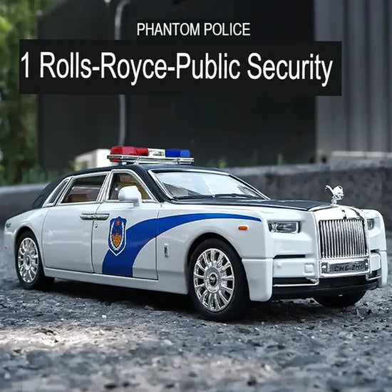 Rolls Royce Phantom Police - Diecast Metal Car - Scale 1:24