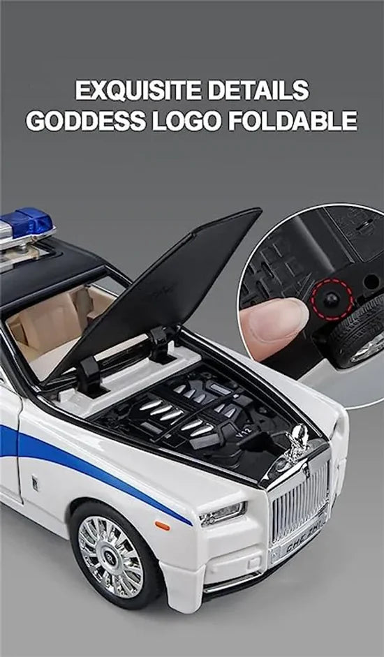 Rolls Royce Phantom Police - Diecast Metal Car - Scale 1:24