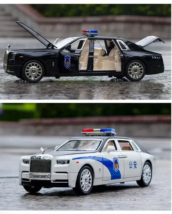 Rolls Royce Phantom Police - Diecast Metal Car - Scale 1:24