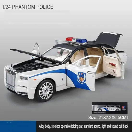 Rolls Royce Phantom Police - Diecast Metal Car - Scale 1:24