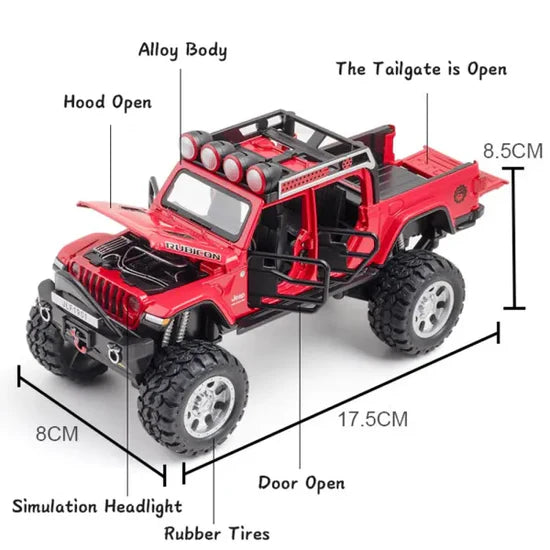 Jeep Car Ru Bcon - Diecast Metal Car - Scale 1:32