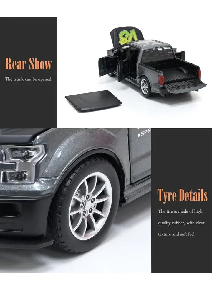 Raptor F150 Pickup Truck - Diecast Metal Car - Scale 1:24