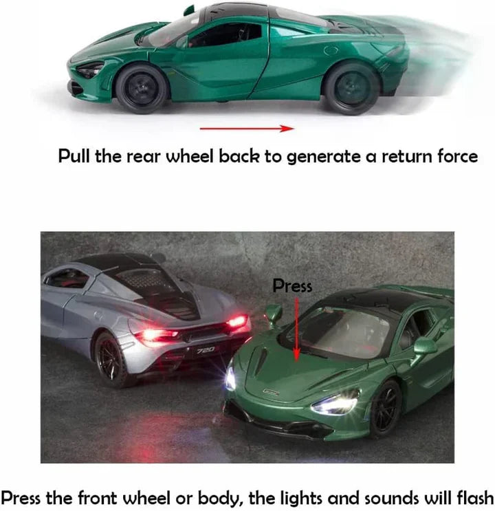 Mc Laren 720s - Diecast Metal Car - Scale 1:32