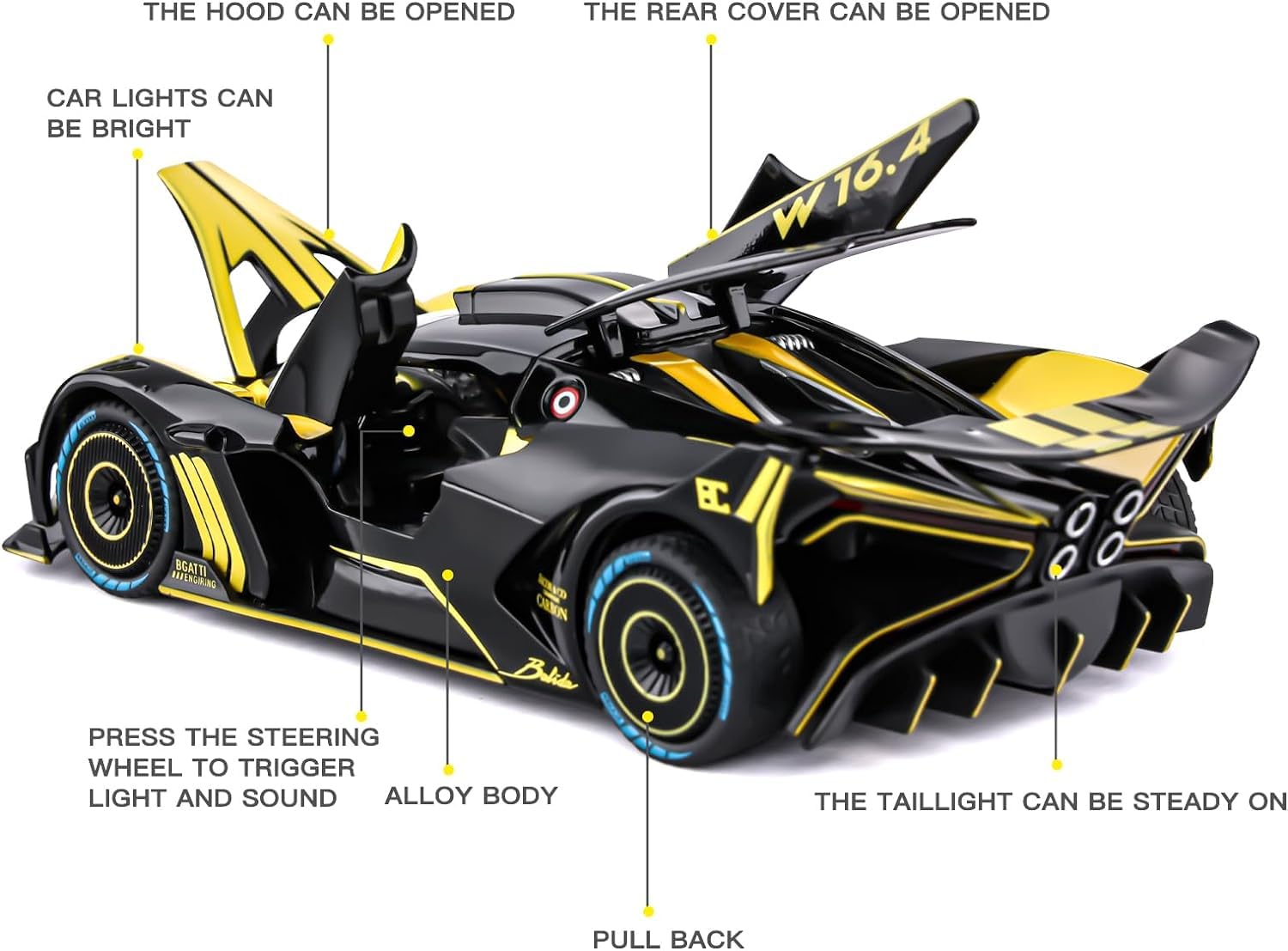 Bugatti Bolide - Diecast Metal Car - Scale 1:24