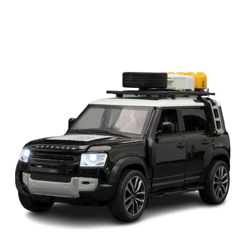 Land Rover Defender Camping Model - Diecast Metal Car - Scale 1:24