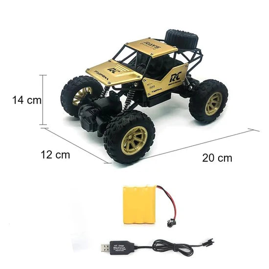 Mini Alloy Remote Controlled Rock Car RC Monster Truck - 1:18 Scale