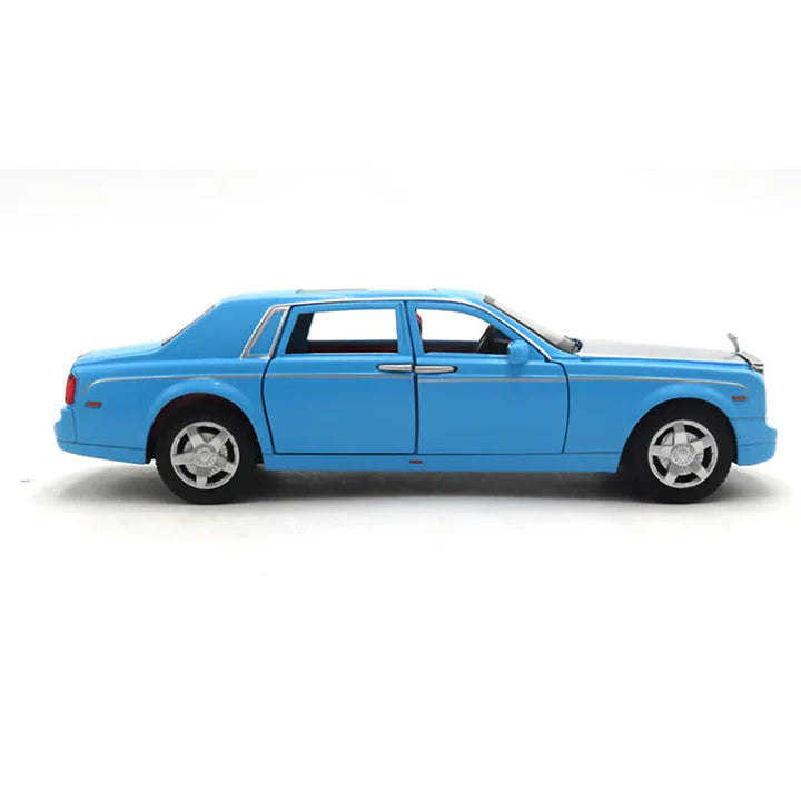 Rolls Royce Phantom Blue-Black - Diecast Metal Car - Scale 1:24