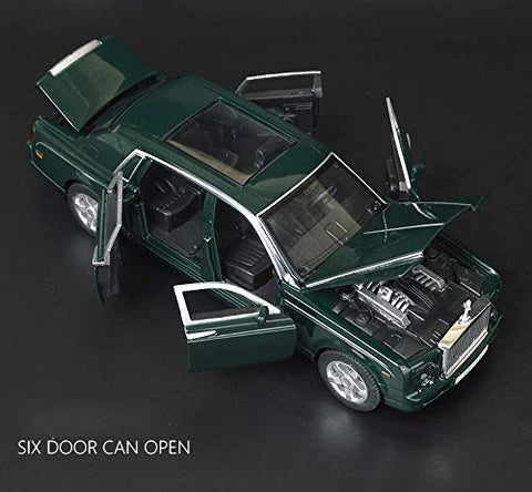 Rolls Royce Phantom Blue-Black - Diecast Metal Car - Scale 1:24