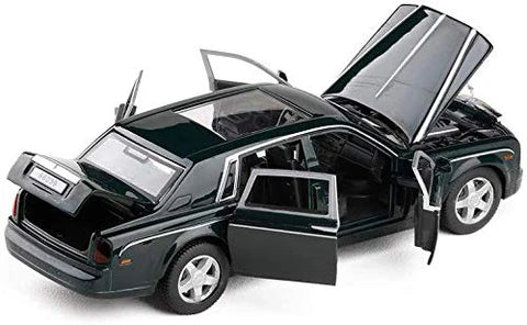 Rolls Royce Phantom Blue-Black - Diecast Metal Car - Scale 1:24