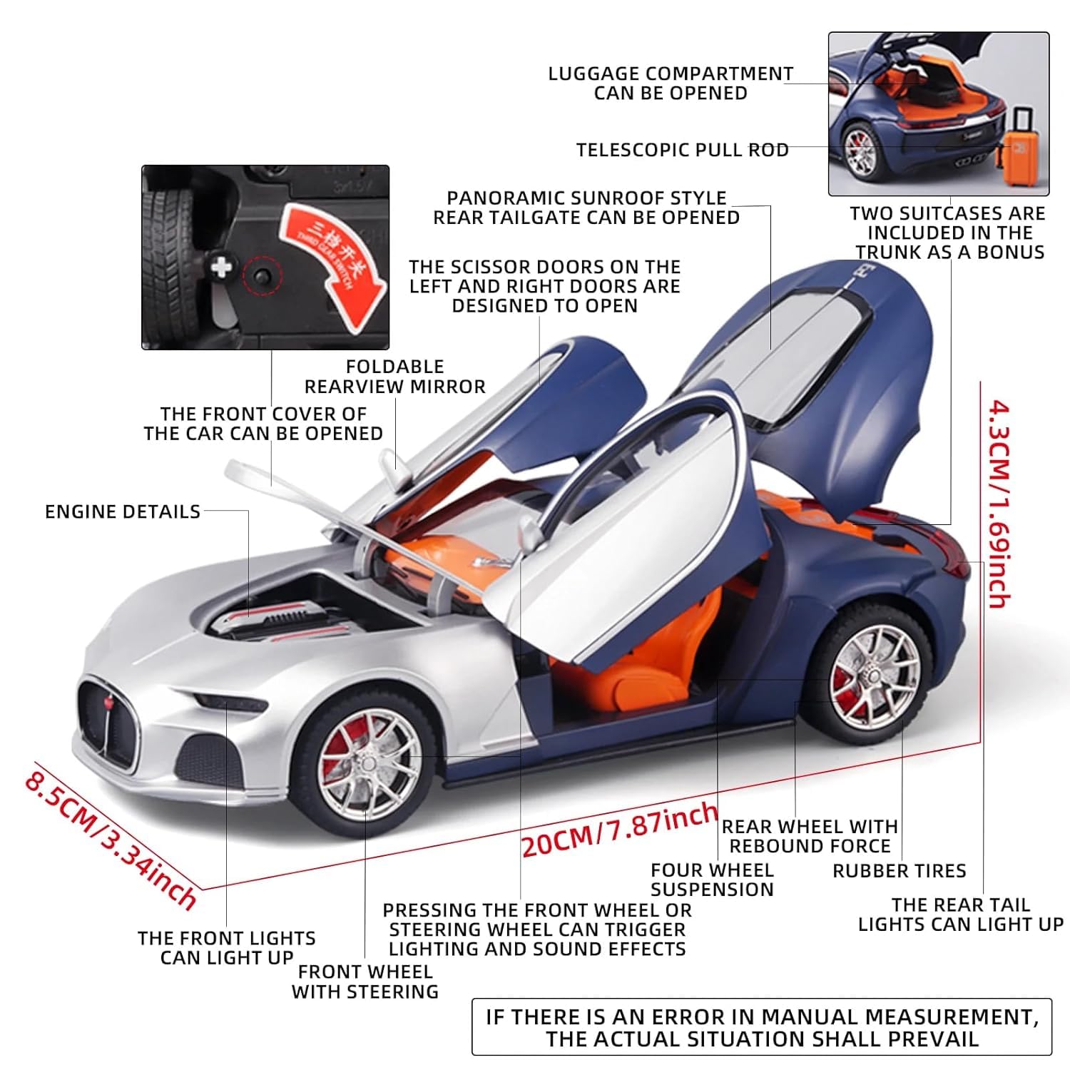 Bugatti Atlantic Concept - Diecast Metal Car - Scale 1:24