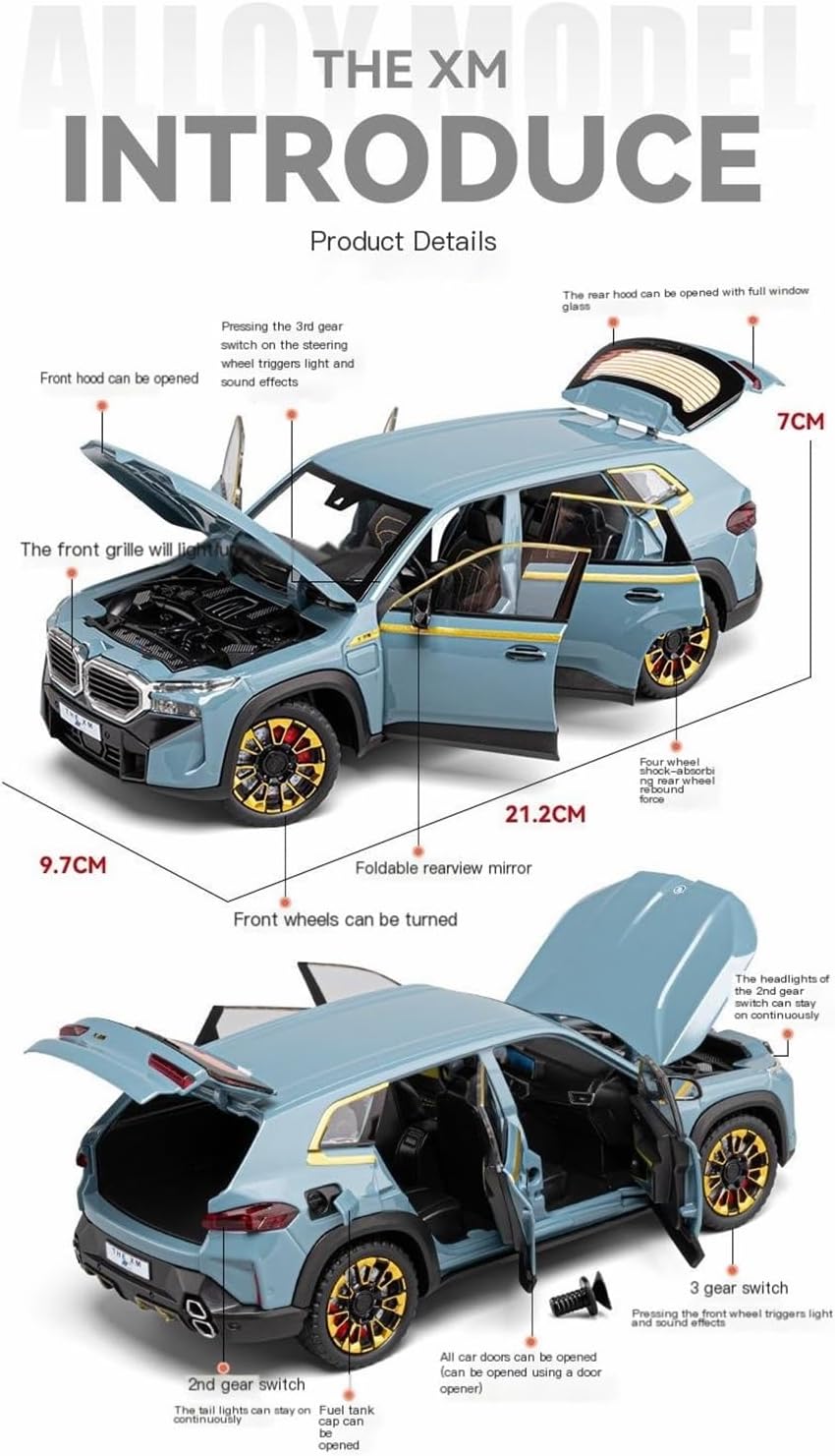 Bmw Xm - Diecast Metal Car - Scale 1:24
