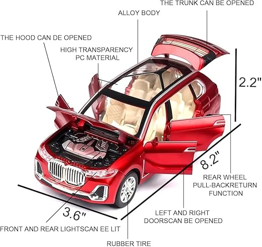 Bmw X7 - Diecast Metal Car - Scale 1:24/1:32