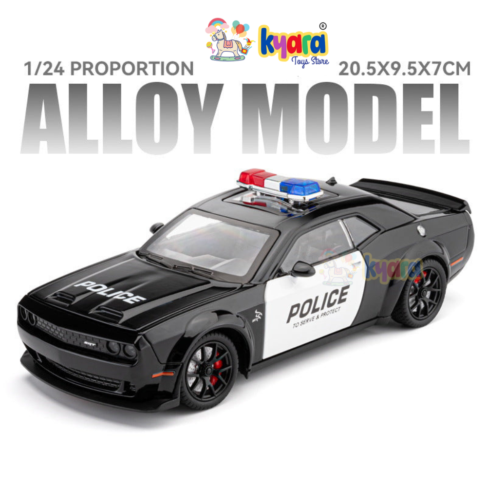 Dodge Challenger Srt Police - Diecast Metal Car - Scale 1:24