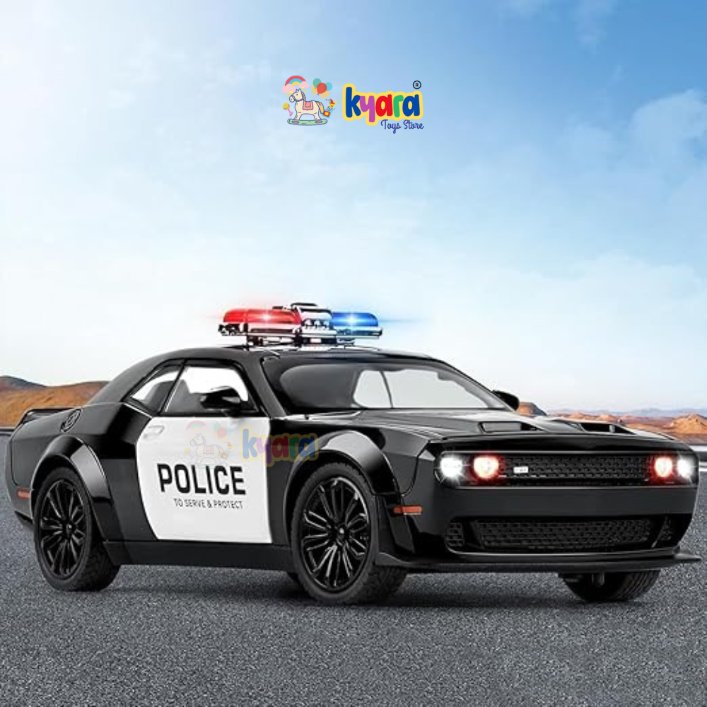 Dodge Challenger Srt Police - Diecast Metal Car - Scale 1:24
